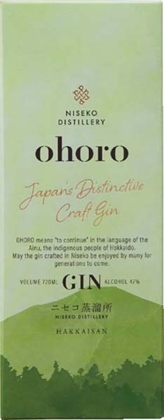 ohoro GIN 化粧箱　ニセコ蒸留所